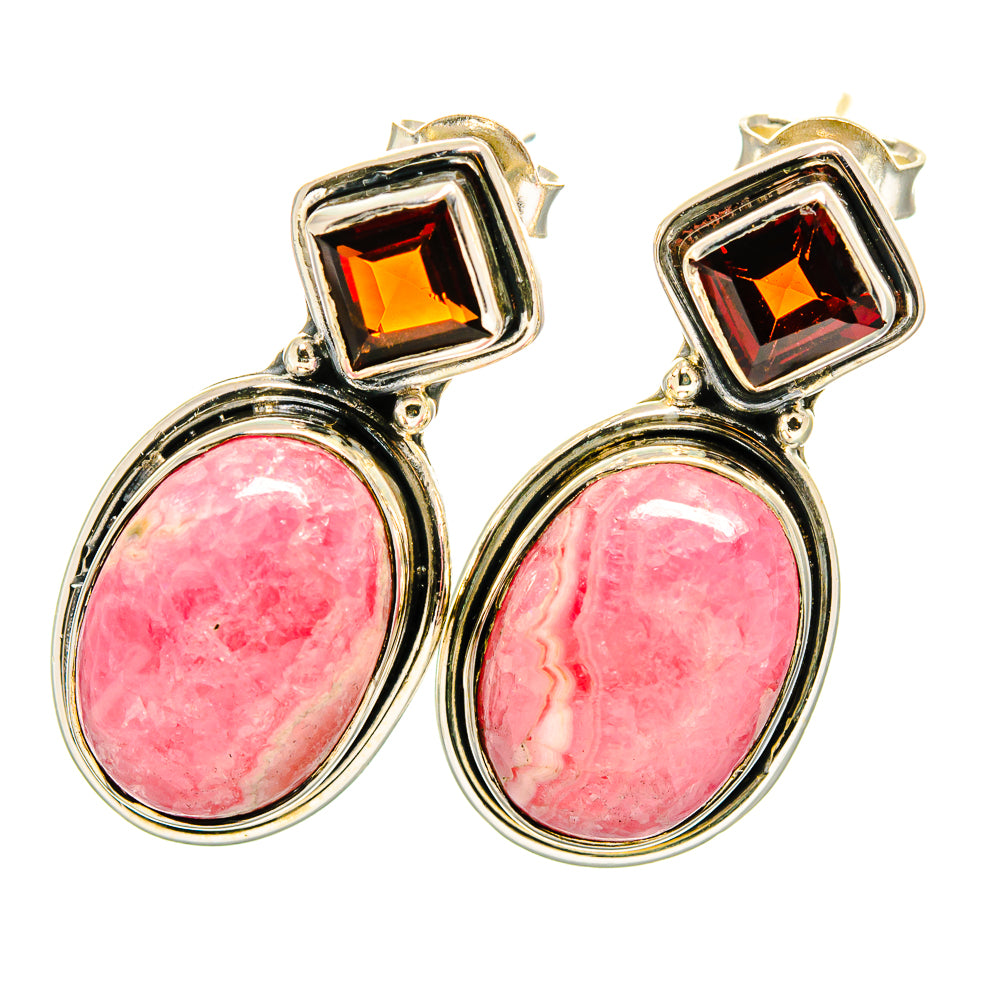 Rhodochrosite Earrings handcrafted by Ana Silver Co - EARR420912