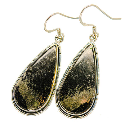 Pyrite Agate Earrings handcrafted by Ana Silver Co - EARR420921