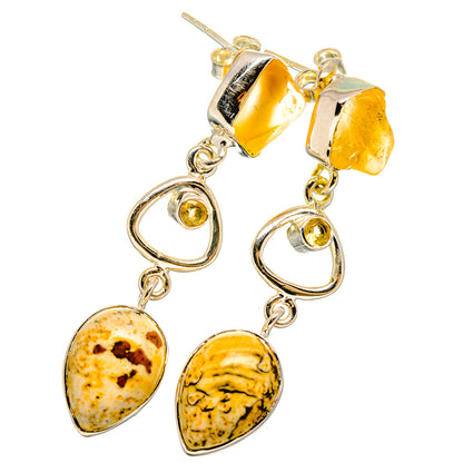 Picture Jasper Earrings handcrafted by Ana Silver Co - EARR420924