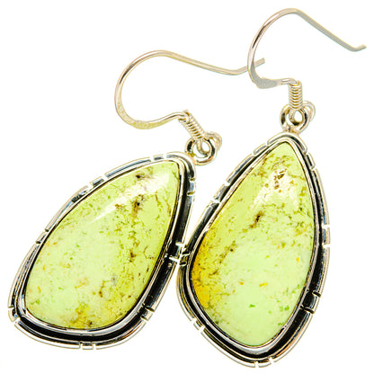 Lemon Chrysoprase Earrings handcrafted by Ana Silver Co - EARR420933