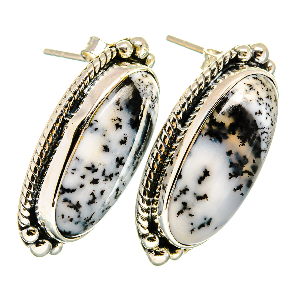 Dendritic Opal Earrings handcrafted by Ana Silver Co - EARR420935
