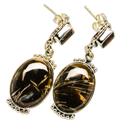 Peanut Wood Jasper, Garnet Earrings handcrafted by Ana Silver Co - EARR420960