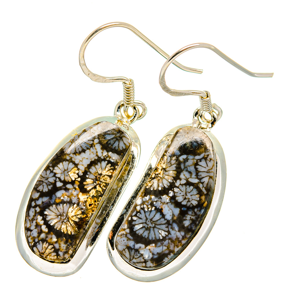 Fossil Coral Earrings handcrafted by Ana Silver Co - EARR420964