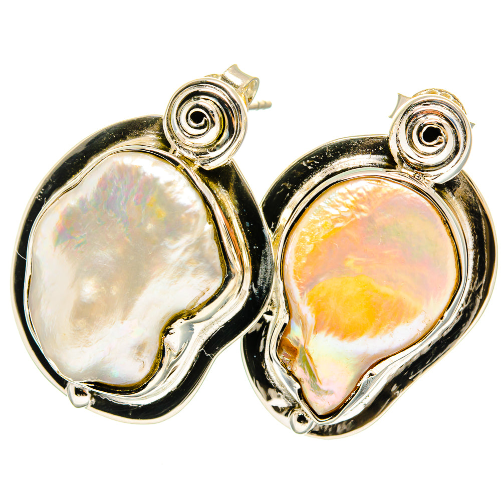 Mother Of Pearl Earrings handcrafted by Ana Silver Co - EARR420981