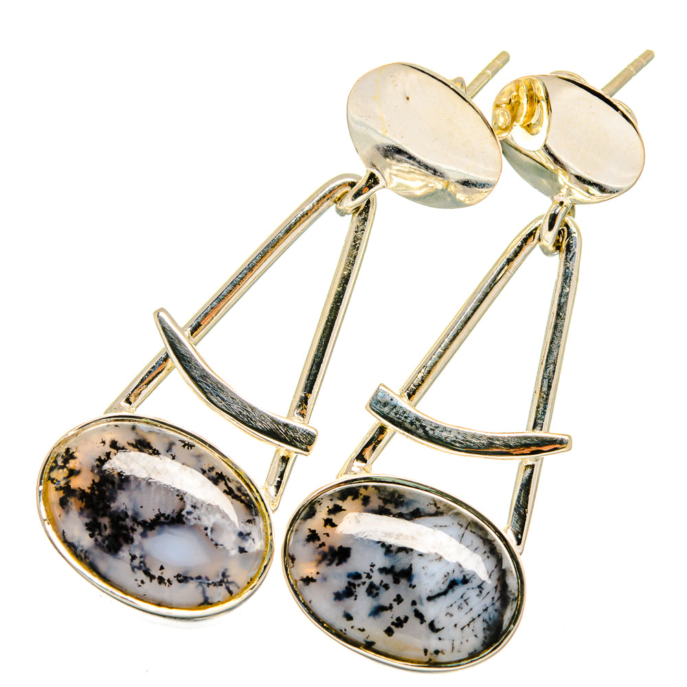 Dendritic Opal Earrings handcrafted by Ana Silver Co - EARR420984