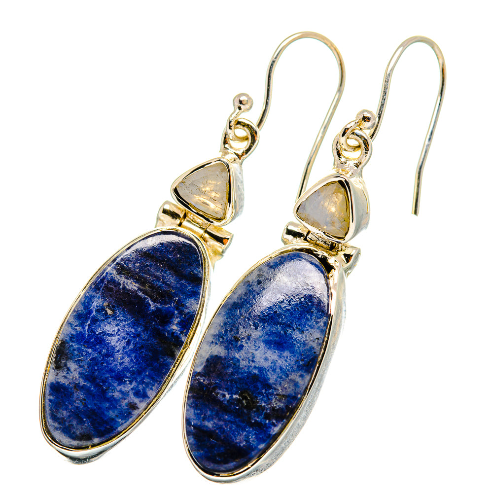Sodalite, Rainbow Moonstone Earrings handcrafted by Ana Silver Co - EARR420993