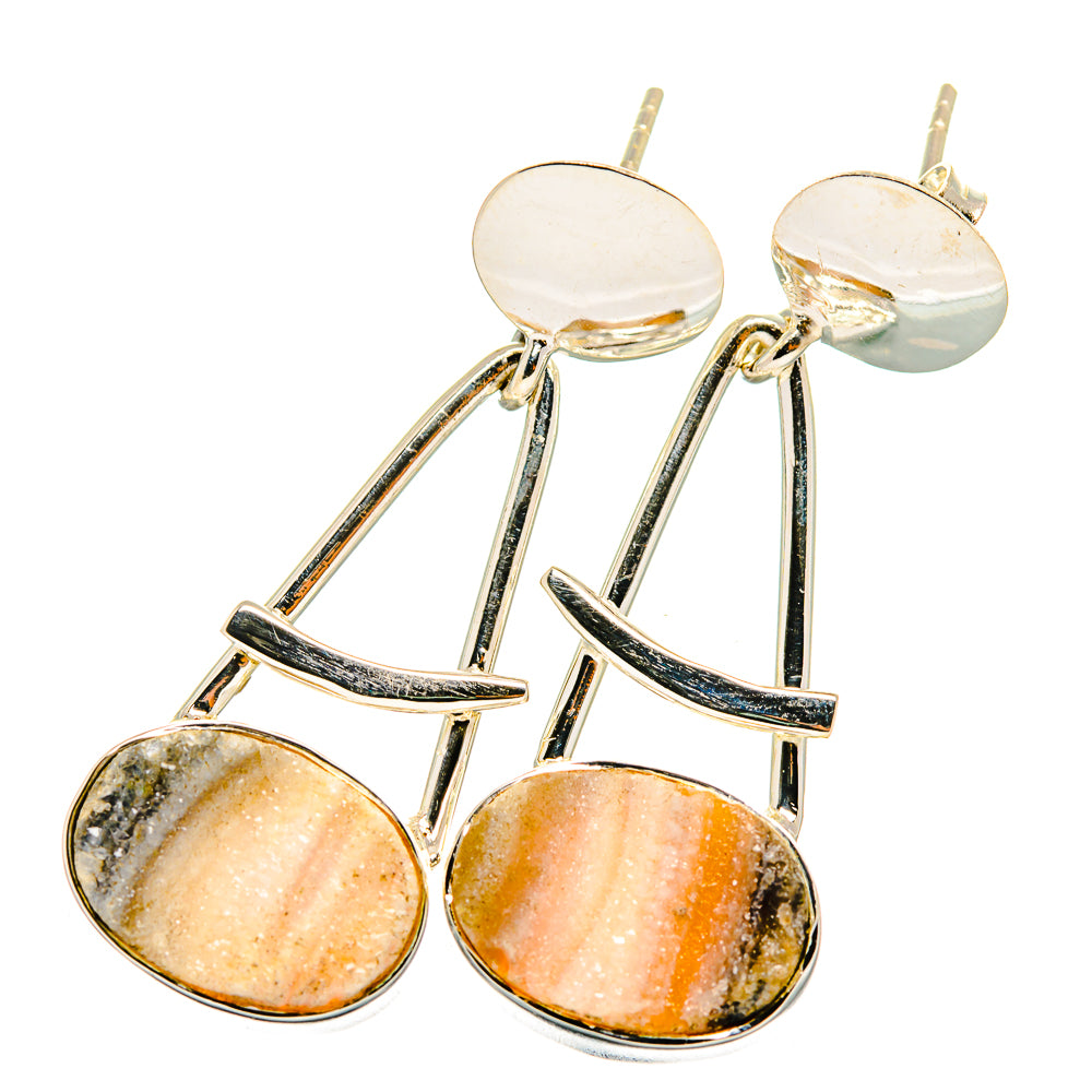 Desert Druzy Earrings handcrafted by Ana Silver Co - EARR420997