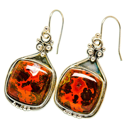 Red Jasper Earrings handcrafted by Ana Silver Co - EARR421006