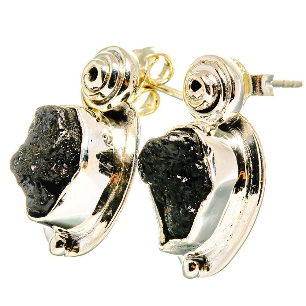 Black Tourmaline Earrings handcrafted by Ana Silver Co - EARR421040