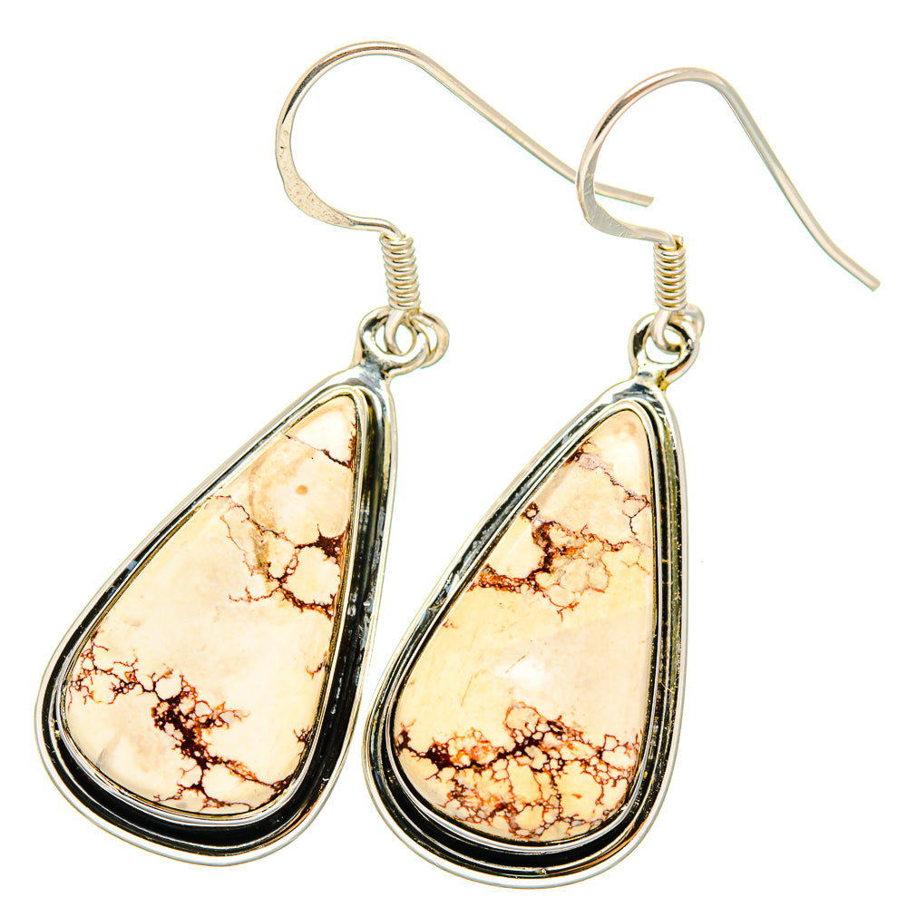 Wild Horse Jasper Earrings handcrafted by Ana Silver Co - EARR421054