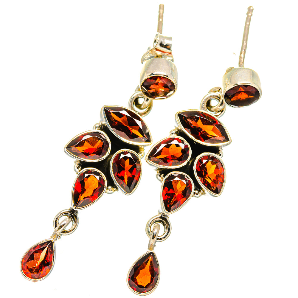 Garnet Earrings handcrafted by Ana Silver Co - EARR421068