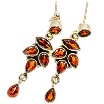 Garnet Earrings handcrafted by Ana Silver Co - EARR421068