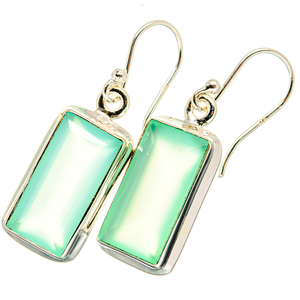 Aqua Chalcedony Earrings handcrafted by Ana Silver Co - EARR421074