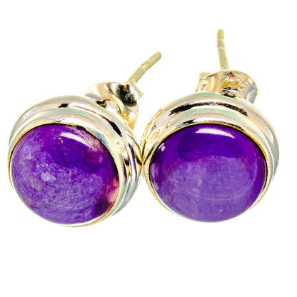 Charoite Earrings handcrafted by Ana Silver Co - EARR421085