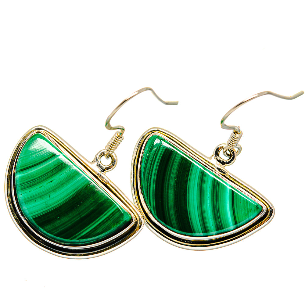 Malachite Earrings handcrafted by Ana Silver Co - EARR421088