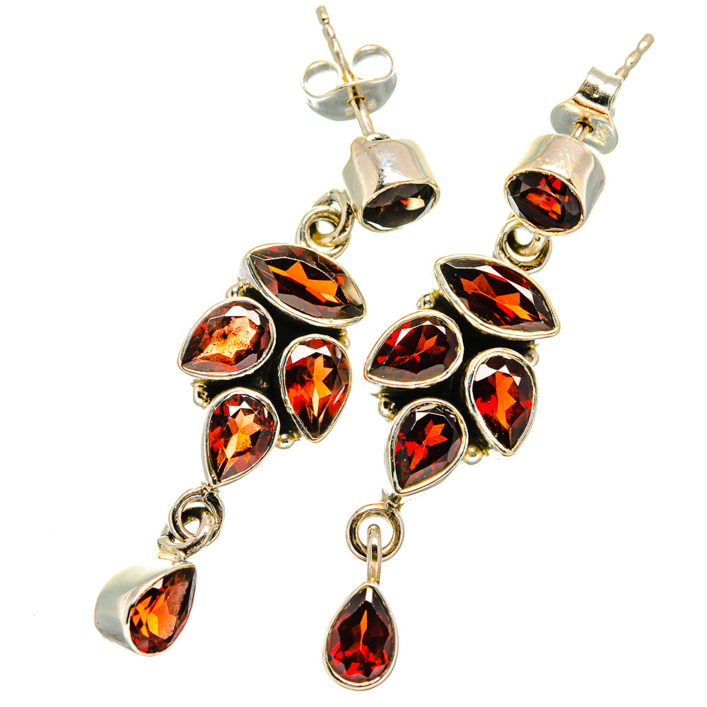 Garnet Earrings handcrafted by Ana Silver Co - EARR421092