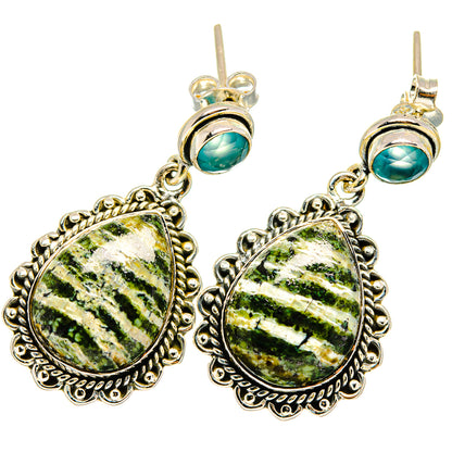 Lizard Jasper Earrings handcrafted by Ana Silver Co - EARR421096
