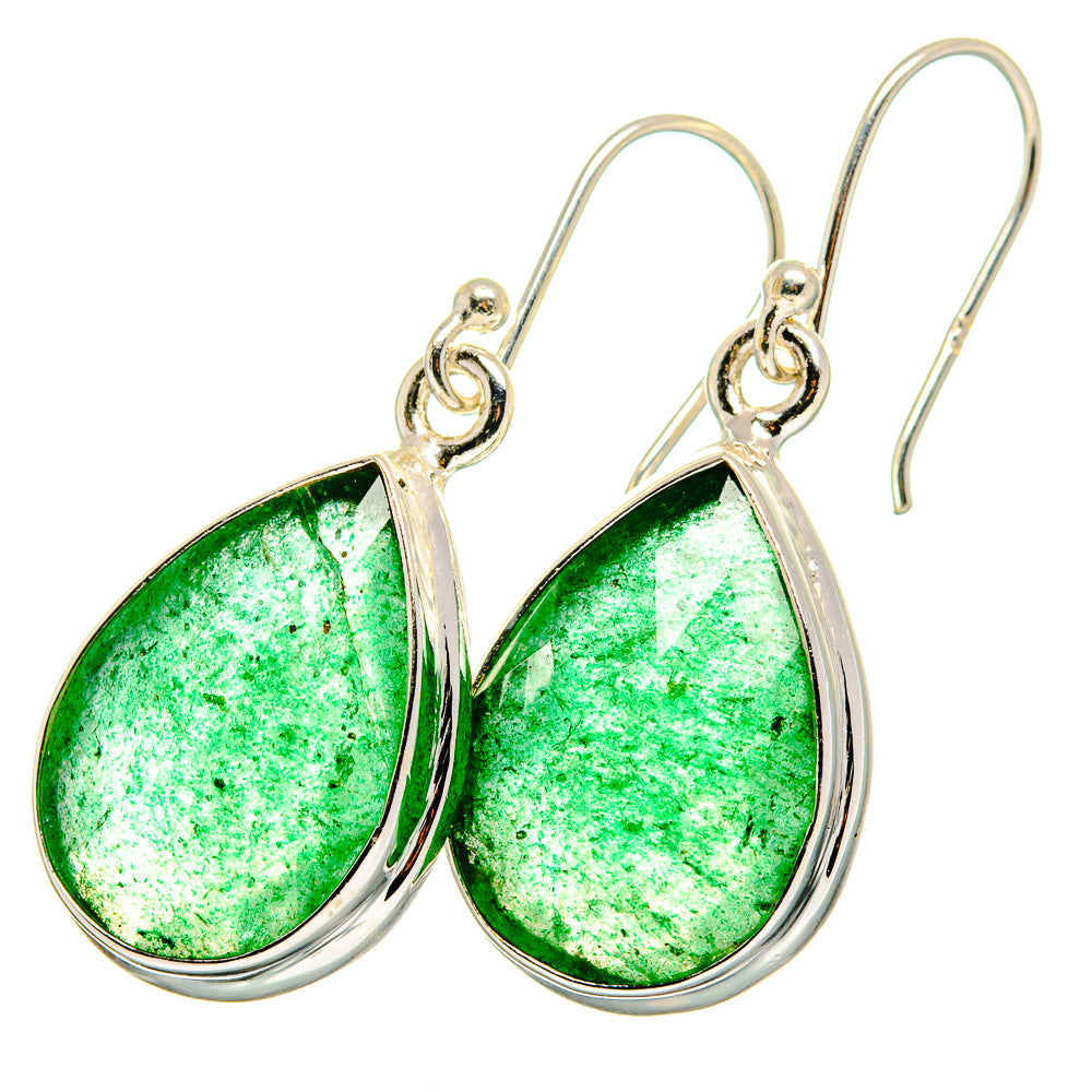 Green Aventurine Earrings handcrafted by Ana Silver Co - EARR421103