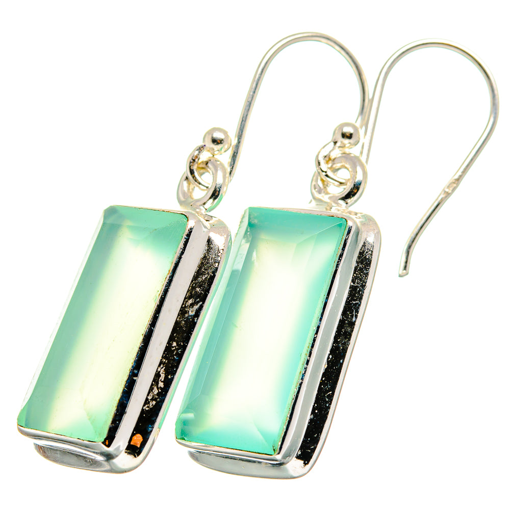 Aqua Chalcedony Earrings handcrafted by Ana Silver Co - EARR421105