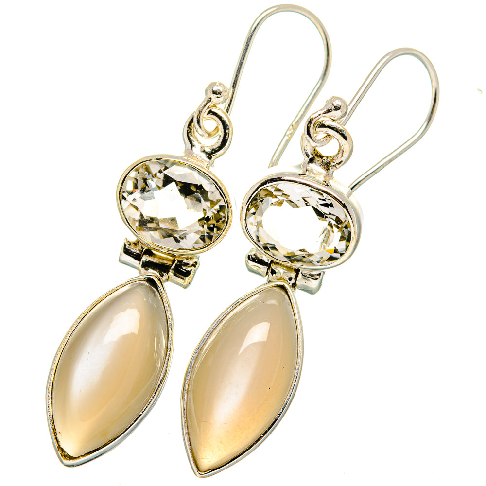 Moonstone Earrings handcrafted by Ana Silver Co - EARR421106