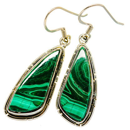 Malachite Earrings handcrafted by Ana Silver Co - EARR421121