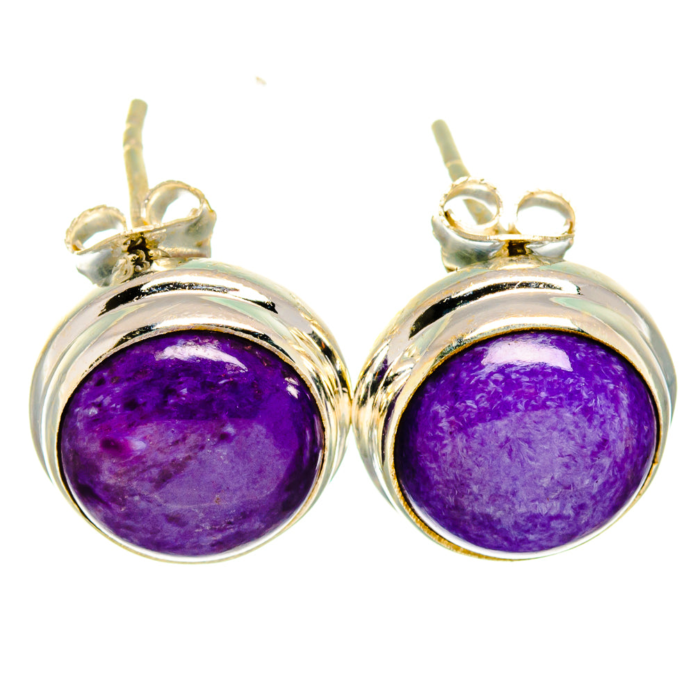 Charoite Earrings handcrafted by Ana Silver Co - EARR421128
