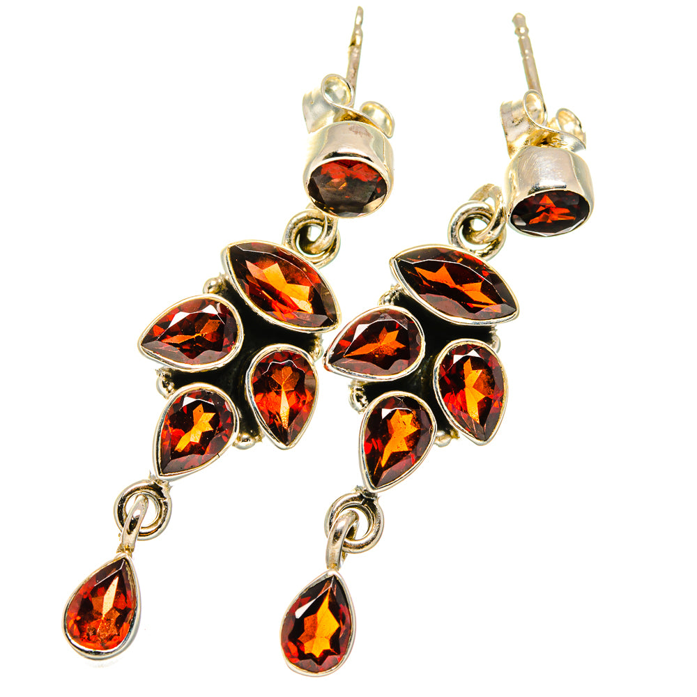 Garnet Earrings handcrafted by Ana Silver Co - EARR421130
