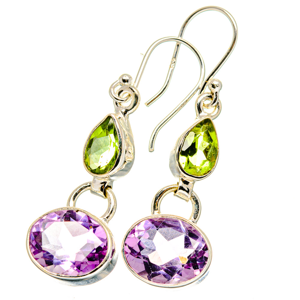 Amethyst, Peridot Earrings handcrafted by Ana Silver Co - EARR421134