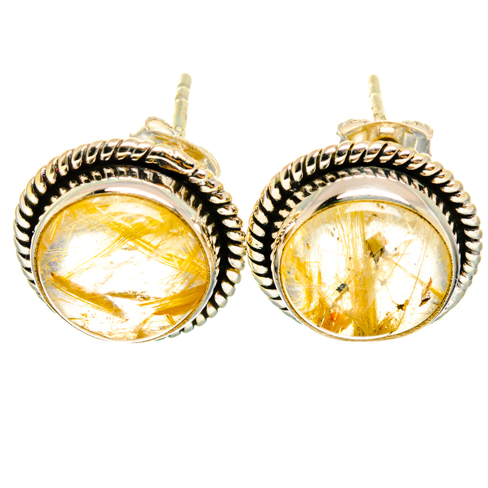 Rutilated Quartz Earrings handcrafted by Ana Silver Co - EARR421146