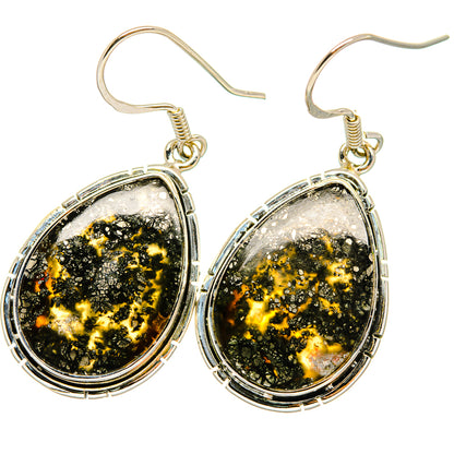 Pyrite Agate Earrings handcrafted by Ana Silver Co - EARR421175
