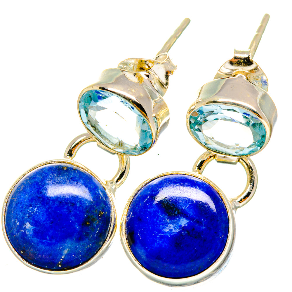 Lapis Lazuli, Blue Topaz Earrings handcrafted by Ana Silver Co - EARR421176