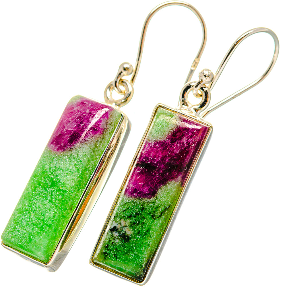 Ruby Zoisite Earrings handcrafted by Ana Silver Co - EARR421177