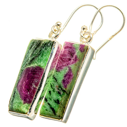 Ruby Zoisite Earrings handcrafted by Ana Silver Co - EARR421193