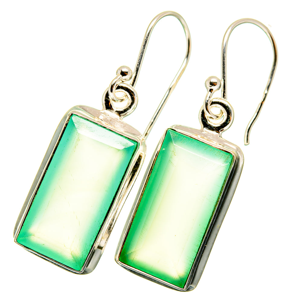 Aqua Chalcedony Earrings handcrafted by Ana Silver Co - EARR421214