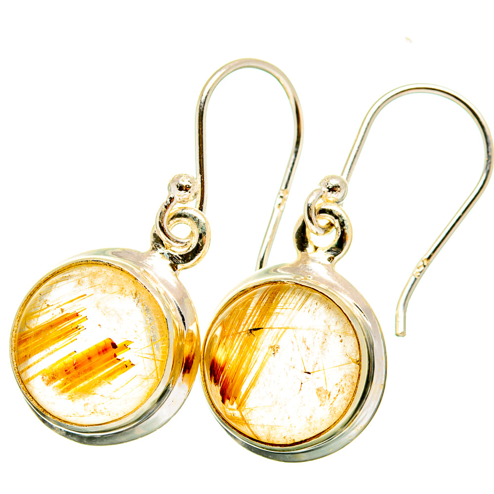Rutilated Quartz Earrings handcrafted by Ana Silver Co - EARR421216