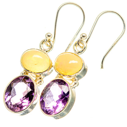 Amethyst, Ethiopian Opal Earrings handcrafted by Ana Silver Co - EARR421217