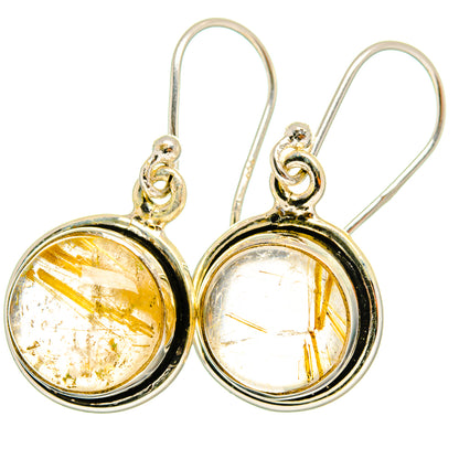 Rutilated Quartz Earrings handcrafted by Ana Silver Co - EARR421235