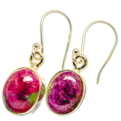 Ruby Zoisite Earrings handcrafted by Ana Silver Co - EARR421243