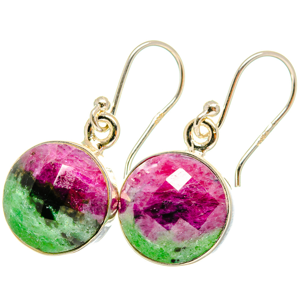 Ruby Zoisite Earrings handcrafted by Ana Silver Co - EARR421247