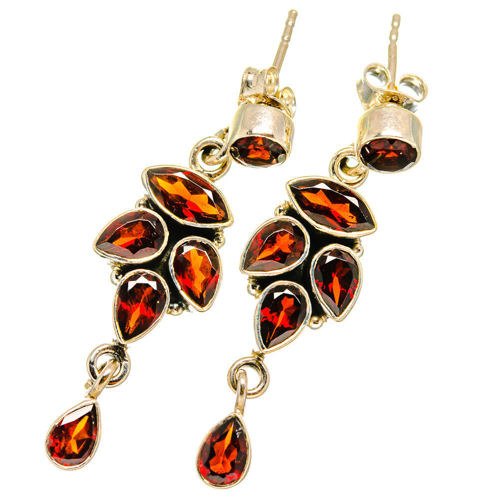 Garnet Earrings handcrafted by Ana Silver Co - EARR421249