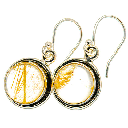 Rutilated Quartz Earrings handcrafted by Ana Silver Co - EARR421272