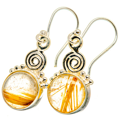 Rutilated Quartz Earrings handcrafted by Ana Silver Co - EARR421276