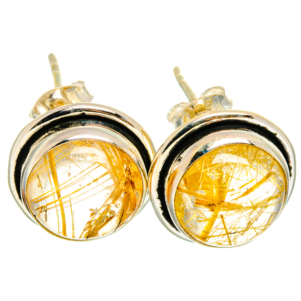 Rutilated Quartz Earrings handcrafted by Ana Silver Co - EARR421286