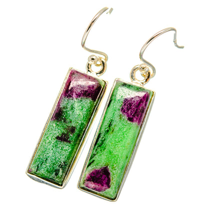 Ruby Zoisite Earrings handcrafted by Ana Silver Co - EARR421287