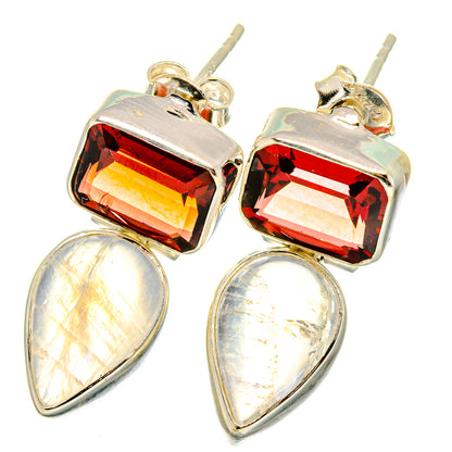 Rainbow Moonstone Earrings handcrafted by Ana Silver Co - EARR421298