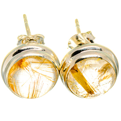 Rutilated Quartz Earrings handcrafted by Ana Silver Co - EARR421309