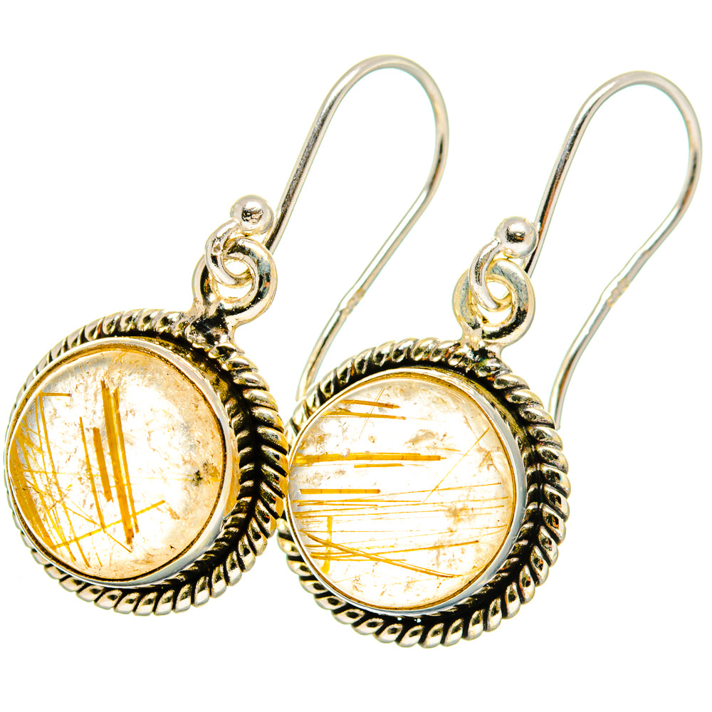 Rutilated Quartz Earrings handcrafted by Ana Silver Co - EARR421313