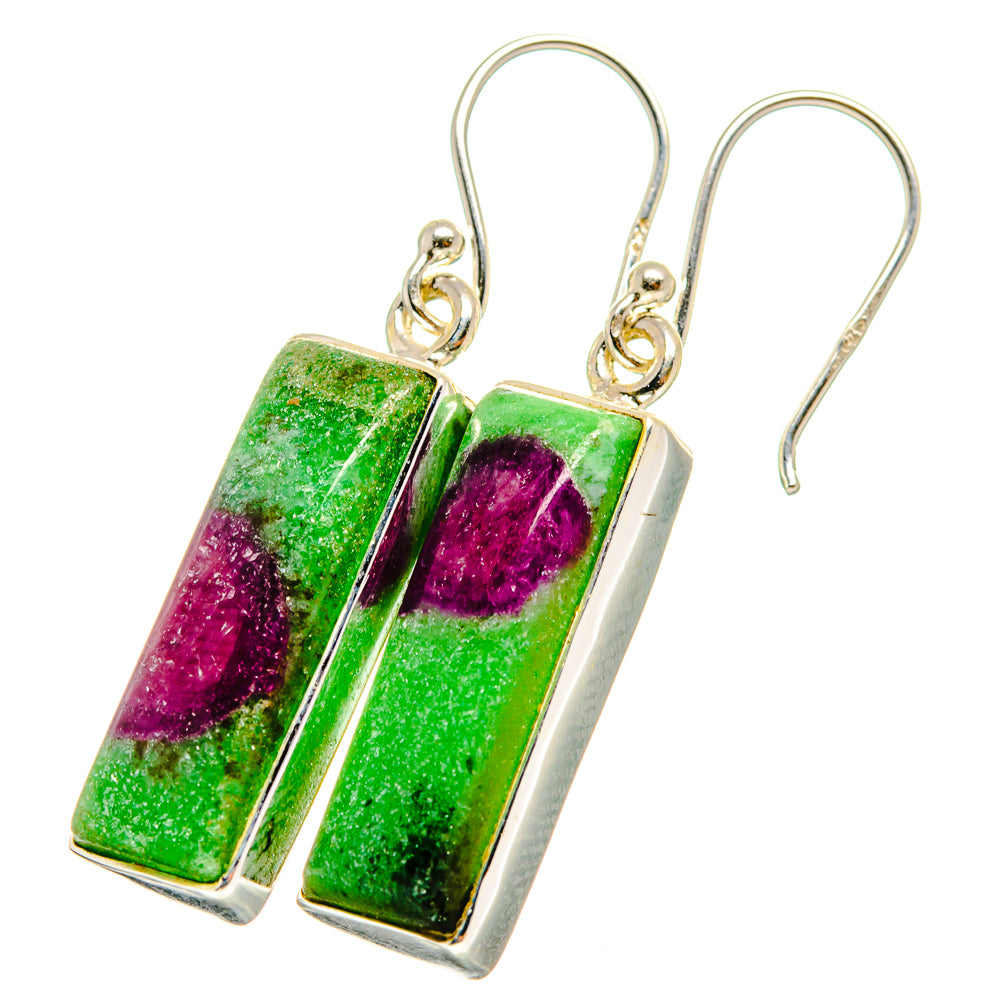 Ruby Zoisite Earrings handcrafted by Ana Silver Co - EARR421328