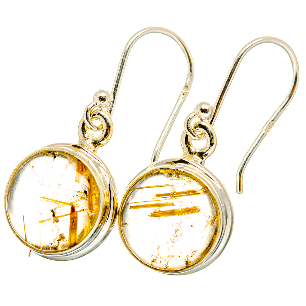 Rutilated Quartz Earrings handcrafted by Ana Silver Co - EARR421332