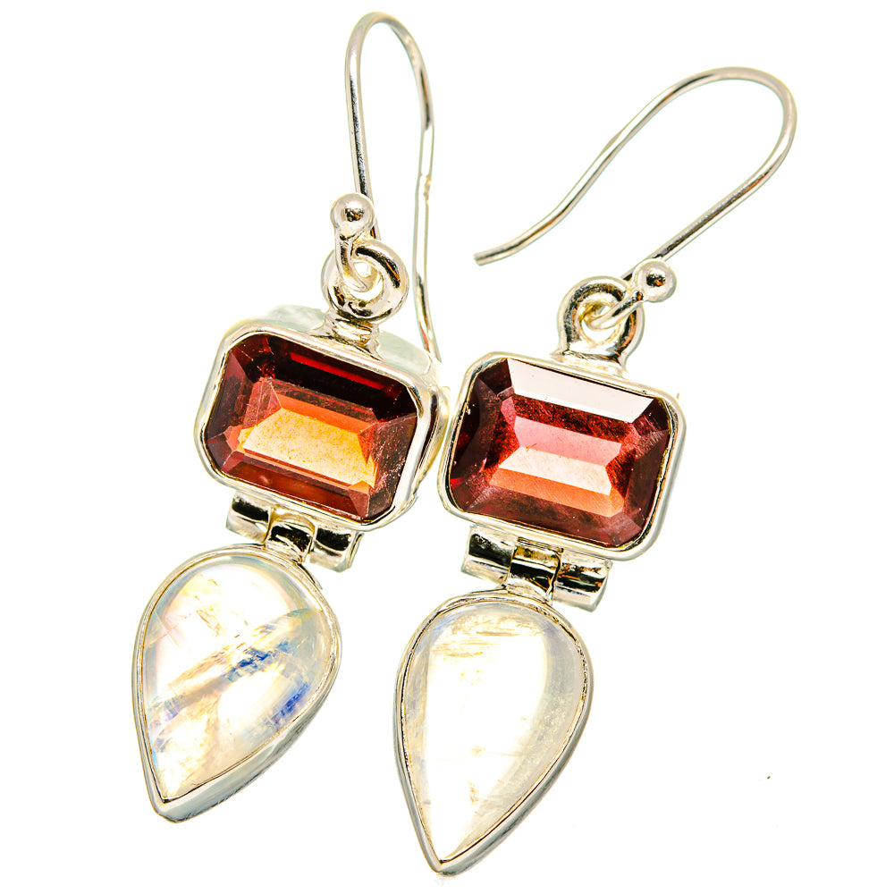 Rainbow Moonstone Earrings handcrafted by Ana Silver Co - EARR421333